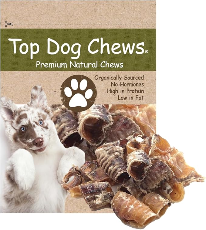 Top Dog Chews - Beef Trachea for Dogs Made in The USA (1 Pound), Irresistible Dog Chews Packed with Flavor and Essential Nutrients, Dog Treats for Small, Medium & Large Breeds