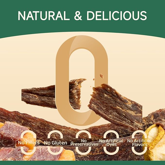 MeatyWay Duck & Fruits and Vegetables Wrapped Dog Treats, High Protein, Low Fat, 100% Natural & Healthy Duck Breasts, Healthy and Natural Pear & Sweet Potato Dog Training, 300g/10.58 oz. (Pack of 3)