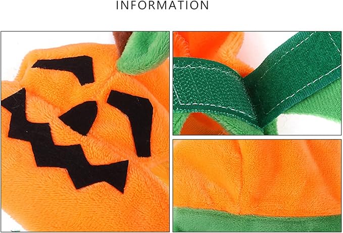 Halloween Cat Costumes Pumpkin Cat Hat Pet Cosplay Costume Cap for Halloween Kitty Dress Up Accessories