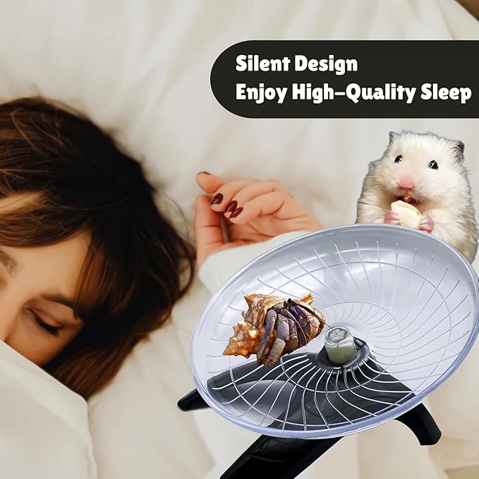 Hermit Crab Running Wheel Toy, Hamster Exercise Wheel, Small Animal Cage & Tank Accessory for Hermit Crabs, Hamsters, Rats, Gerbils, for Active Play and Exercise
