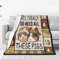 Guinea Pig Blanket Decor Throw Blankets Fleece Flannel Plush Lightweight Bedding Guinea Pig Stuff Gifts for Boys Girls Men Women Kids for Couch Sofa Bed 80"X60"