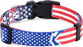 American Flag Dog Collar - Patriotic 5th of July Dog Collar - Themed Dog Collars for Independence Day - for Small Medium Large Dogs,S
