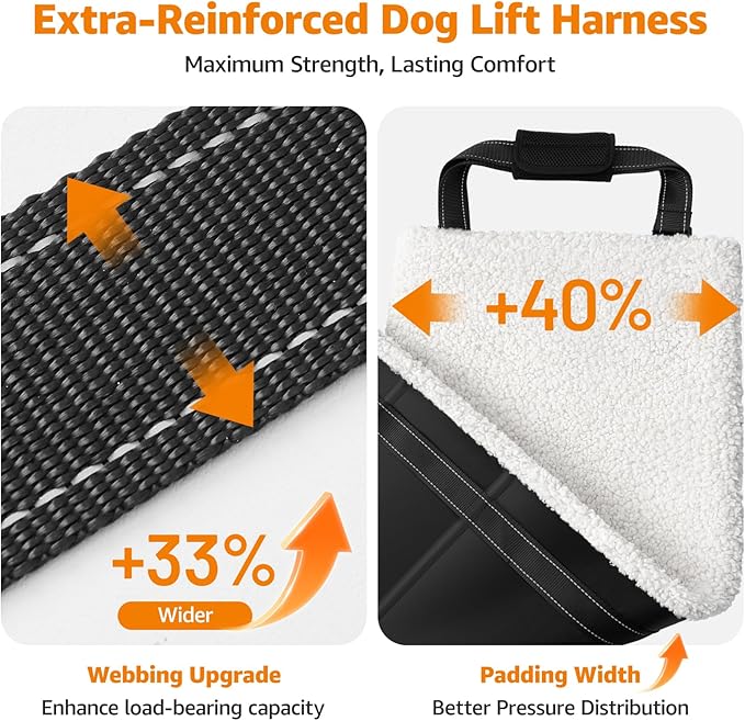 LOOBANI Dog Sling for Large Dogs Hind Leg Support, Portable Dog Lift Harness for Back Legs, Comfortable Leg Support Assistance for Elderly Dogs with Hip, ACL Brace, Senior, Injured