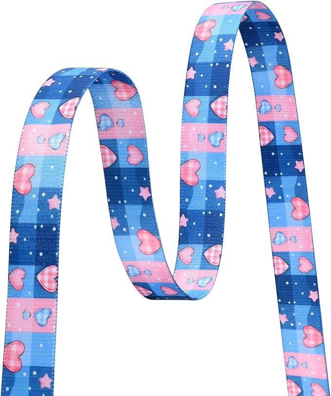 Floral Dog Collar, Adjustable Soft Nylon Pet Collar for Small Medium Large Dogs, Cute Flower Pattern Dog Collar for Girl Boy Dogs(Sweet Heart,M)