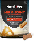 Nutri-Vet Hip & Joint Biscuits for Dogs, Tasty Glucosamine Treat, Puppy Supplements, Dog Joint Supplement, Small Sized Biscuit with 200mg Glucosamine, Puppy Essentials, Peanut Butter Flavor, 16 oz