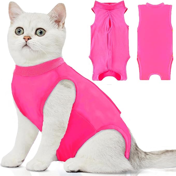 cat Recovery Suit Soft Cat Surgery Recovery Suit Female Cat Onesie for Cats After Surgery,Cone E-Collar Alternative Anti-Licking Protective Outfit Pet Surgical Recovery Pajama Suit