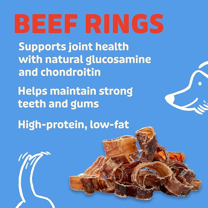 Lovie Treats Beef Trachea for Dogs | Air Dried Trachea Dog Chews | Single Ingredient | Rawhide Free Dental Chew | Grain Free | All Breeds