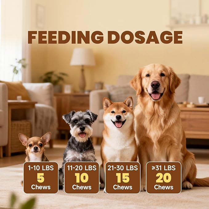 Mushroom Chews for Dogs - Turkey Tail Mushroom for Dogs Lumps & Bumps - Gut, Hip, Joint, Skin, Coat, Immune Health - 14 Organic Mushrooms Turkey Tail, Reishi, Lions Mane, Glucosamine, MSM - 160 Chews