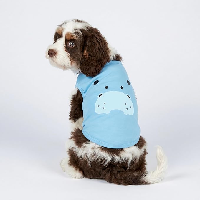 Fitwarm 3 Pack Hippo Sheep Koala Dog Shirt, Summer Clothes for Small Dogs Boy Girls, Funny Pet Outfit, Black, White, Gray, Blue, XL