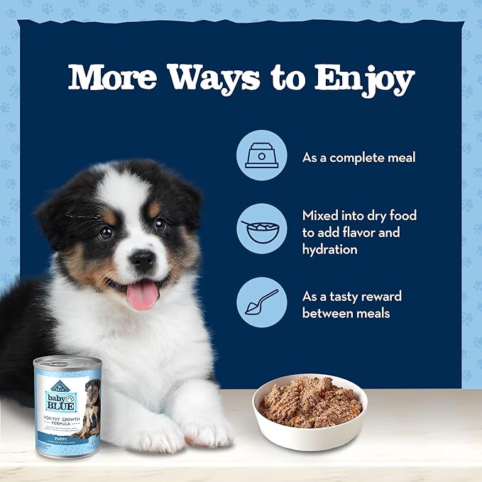 Blue Buffalo Baby Blue Healthy Growth Formula Natural Puppy Wet Dog Food, Chicken and Vegetable Recipe