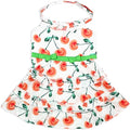 Parisian Pet Floral Dog Dress - Summer Cotton Clothes for Large Dogs Girl - Red Poppies Pet Dress - Stylish Boho Dog Beach Outfit - Adjustable Puppy Clothes - Lightweight Dresses for Dogs