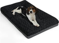POCBLUE Washable Dog Beds for Crate, Small Plush Pet Mat for Cages, Anti-Slip Crate Pad for Outdoor/Indoor/Car Use, Comfy & Soft Kennel Pad for Dogs and Cats Up to 25 lbs, 23"x17", Black