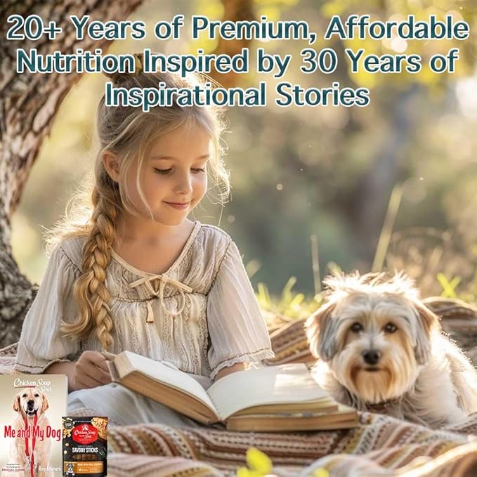 Chicken Soup for the Soul All Natural Premium Savory Sticks Soft & Chewy Dog Treats, Real Chicken First Ingredient, No By-Products, Artificial Colors, Flavors or Preservatives, Chicken, 5oz