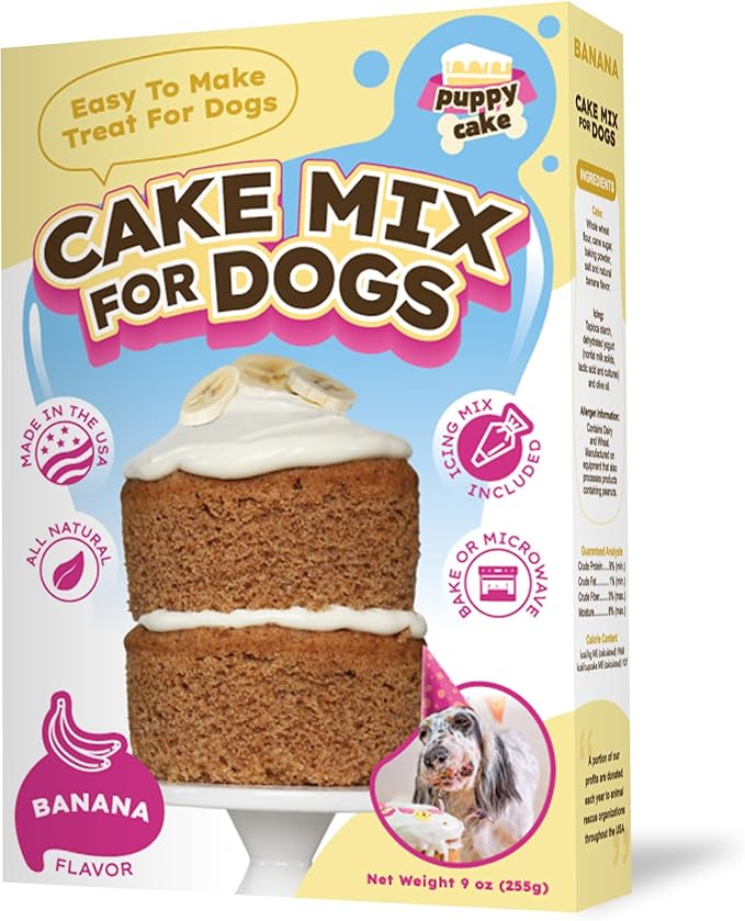 Puppy Cake Banana Cake Mix and Frosting for Dogs-9 oz