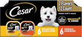 CESAR Adult Wet Dog Food Classic Loaf in Sauce Breakfast and Dinner Mealtime Variety Pack, 3.5 oz. Easy Peel Trays, Pack of 12