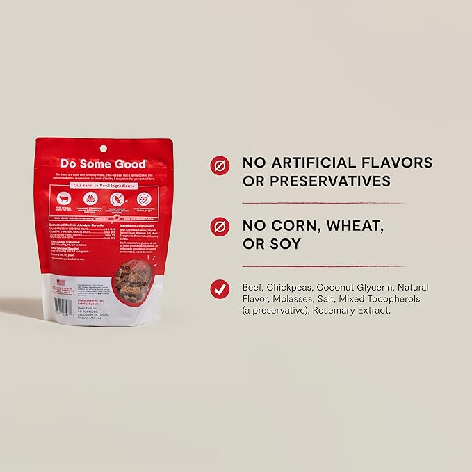 Open Farm Dehydrated Beef Dog Treats 4.5 Ounces