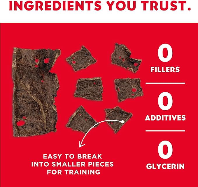 Barkin Burger Strips Made of Only Beef Lung Fillets Grain-Free Dog Digestive Support Single Ingredient Dog Treats Excellent high Reward trainging Jerky Treats Made in USA