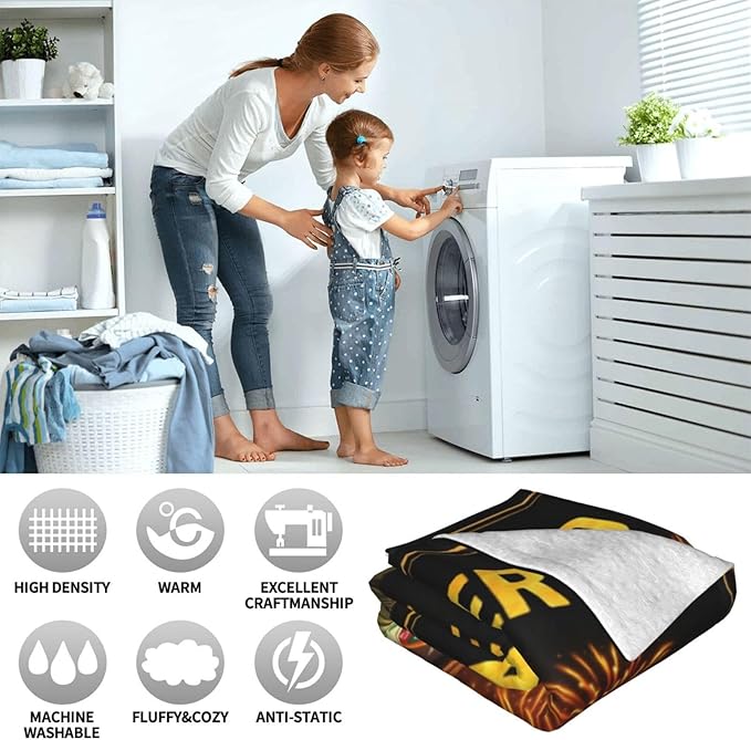 Gambling Blanket, Gifts for Women Men, Casino Soft Lightweight Throw Blankets for Adults, Travel Bed Living Room Decor, 40x50in