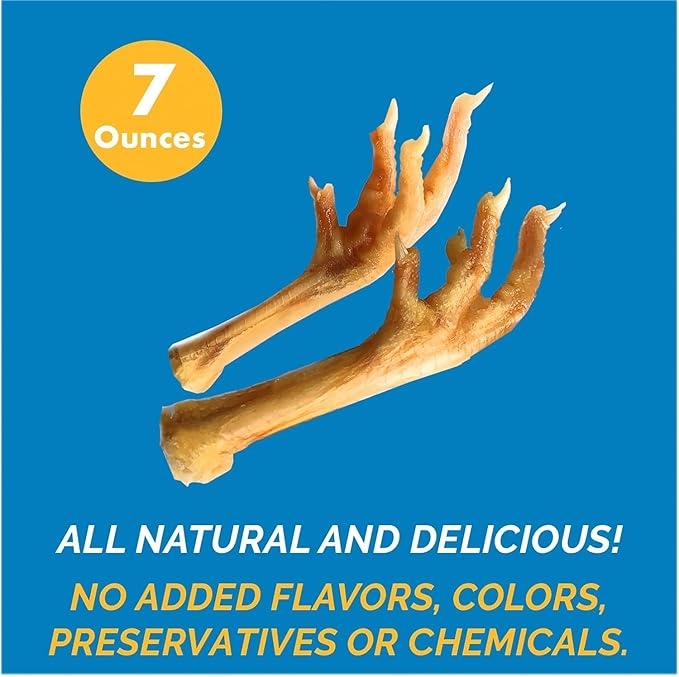123 Treats Chicken Feet Dog Treats – 100% Natural Baked Chicken Feet for Dogs, Single Ingredient Chew Snacks, Support Joint & Dental Health | Excellent Source of Chondroitin (16 Ounces)