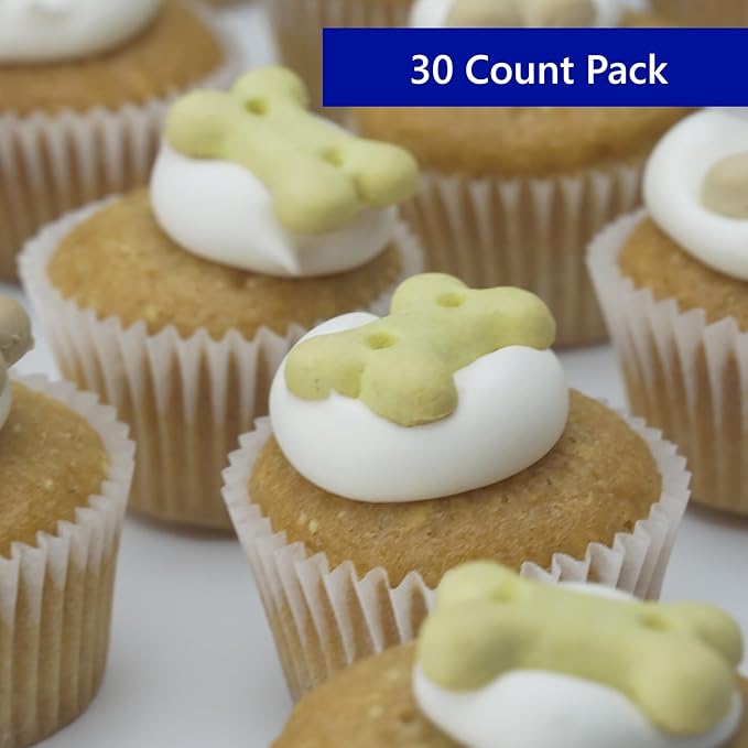 Puppin Mini Cupcake Dog Treat - 30 Pack, Countertop Jar, Quality Baked Goods for Your Furry Friends, Soft Cake, Pet Reward, Party