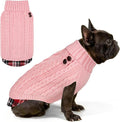 KYEESE Dog Sweater Stretchy Soft Pullover Dog Sweaters for Medium Dogs Girl Thick Pet Coat for Fall Winter Cold Weather Warm Turtleneck Medium Dogs Sweater