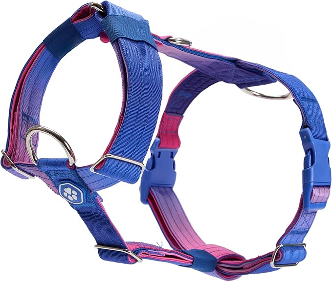 Spark Paws No Pull Dog Harness for Large Dogs, Heavy Duty Dog Harness for Big Strong Breeds, Adjustable, Y Shaped Padded Halter Design with Front Clip - Snow Cone - L