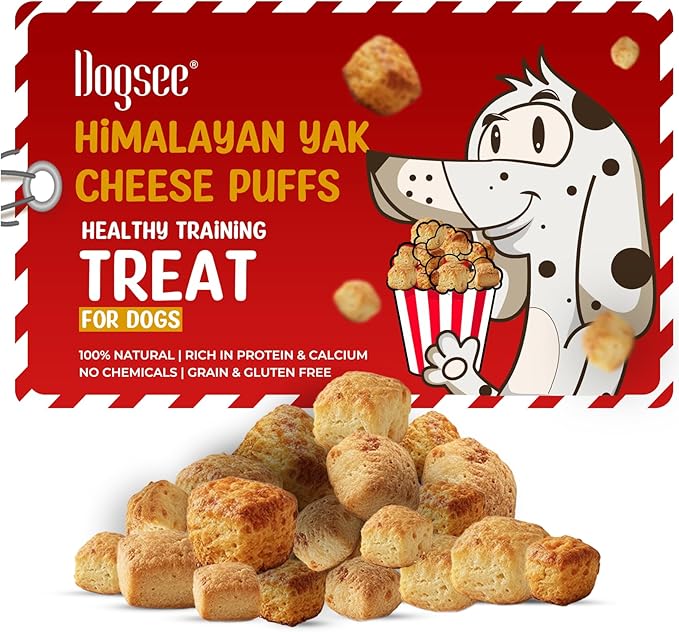 Dogsee Mini Pops Puffed Yak Cheese Treats for Dogs, 0.15 lb, Coconut | All Natural Himalayan Grain-Free Training Treats | Protein-Rich Puffed Bites for Puppies and Adult Dogs