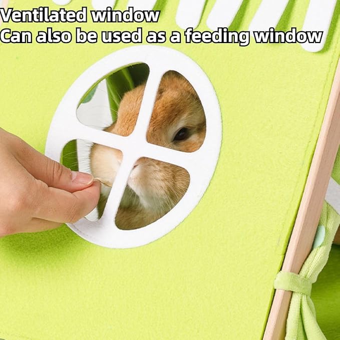 Rabbit Hideout, Small Animal Houses and Habitats, Guinea Pig Tent Tunnel Cages for Guinea Pigs, Hamster, Rats, Bunny and Other Small Animals, Rabbit Cages Accessories