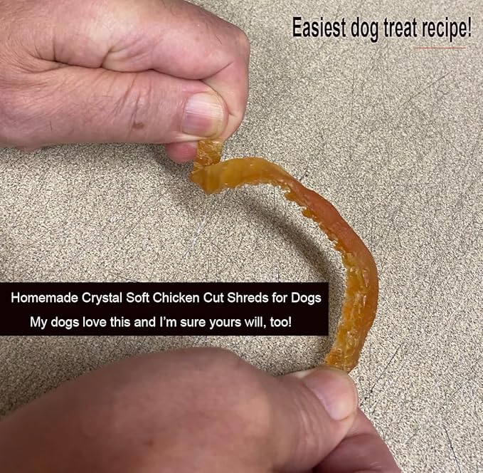Oven Roasted Single Ingredient Treats for Dogs & Cats | Easy Chew (6.0 oz, Soft Chicken Shreds (Crystal))