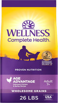 Wellness Complete Health Senior Dry Dog Food, Wholesome Grains, Natural, Age Advantage Chicken & Barley Recipe, (26-Pound Bag)