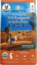 Addiction Wild Kangaroo & Apples Dry Dog Food - Limited Ingredient, Novel Protein for Dogs with Allergies, Grain-Free - Support Muscle Development & Manage Weight - Made in New Zealand 20lb