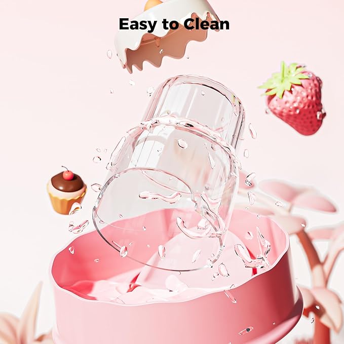 Mini&moe Hamster Food Bowl - Automatic Guinea Pig Feeder No Spill Storage Small Pet Food Dispenser for Gerbil, Rat, Chinchilla, Ferret, Hedgehog