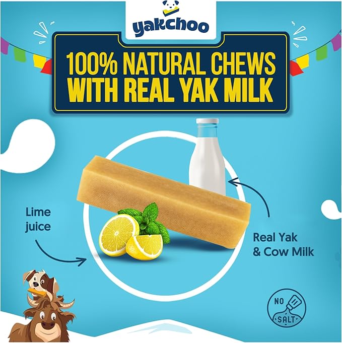 Real Himalayan Dog Chews - (Large - 3 Chews) | 100% All Natural | Dog Treats for Large Breed | Dog Chews Long Lasting for Aggressive Chewers | High Protein | Dental Sticks for Dogs