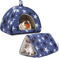 2-Pack Guinea Pig Hideout with Tunnel, Warm Lightweight Small Animal Bed, Easy to Clean Guinea Pig Bed for Rabbits Hamsters Chinchillas