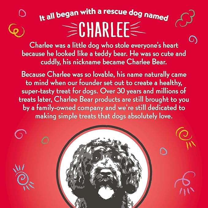 Charlee Bear Dog Training Treats for Small, Medium & Large Breeds, Crunchy Low Calorie Grain Free Dog Treats, USA Made, Chicken, Pumpkin & Apple, 6 Pack, 8oz Each