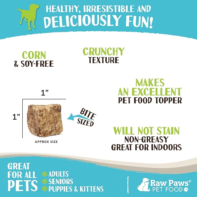Raw Paws Lamb Lung Treats for Dogs (8-Ounce) - Packed in USA - Free Range Dehydrated Lamb for Dogs - Crunchy Natural Bites - Dog Treat Training Lung Filets