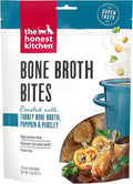 The Honest Kitchen Human Grade Dog Treats Bone Broth Bites: Roasted with Turkey Bone Broth & Pumpkin, 8 oz Bag