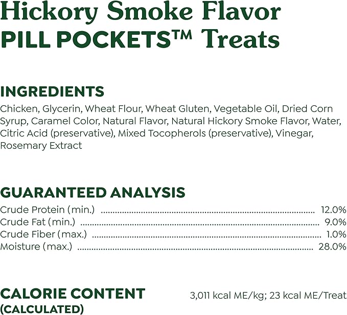 Greenies Pill Pockets for Dogs Large Size, Dog Treat Pouch for Capsule Medication, Hickory Smoke Flavor, 7.9 oz. Pouch