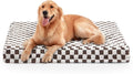 JOEJOY Orthopedic Dog Bed for Large Dogs, Memory Foam Pet Bed with Removable Washable Cover, Cozy Plush Crate Mat, 47×29", Cofffee