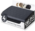Washable Rabbit & Guinea Pig Cage Liner & Bedding for C&C 2x1 (29"x15"), 4 Pack, Easy to Clean Unlike Fleece, Waterproof, Absorbent, Non-Slip Pee Pad, Reusable Bunny Mat for Small Animals