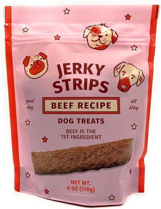 Jerky Strips Beef Recipe Dog Treats 6 oz (170g) – Pack of 2
