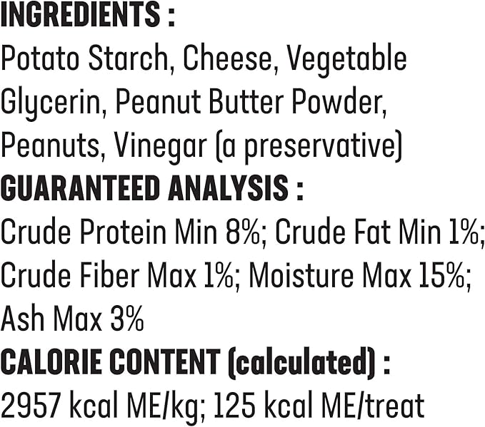 yaky Yum Himalaya Cheese Treats | Lactose Free | Gluten Free | Grain Free | USA Made | for All Breeds | Peanut Butter Cheese Chew (Pack of 2)