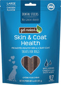 Get Naked Grain Free 1 Pouch 6.6 Oz Skin & Coat Dental Chew Sticks, Large