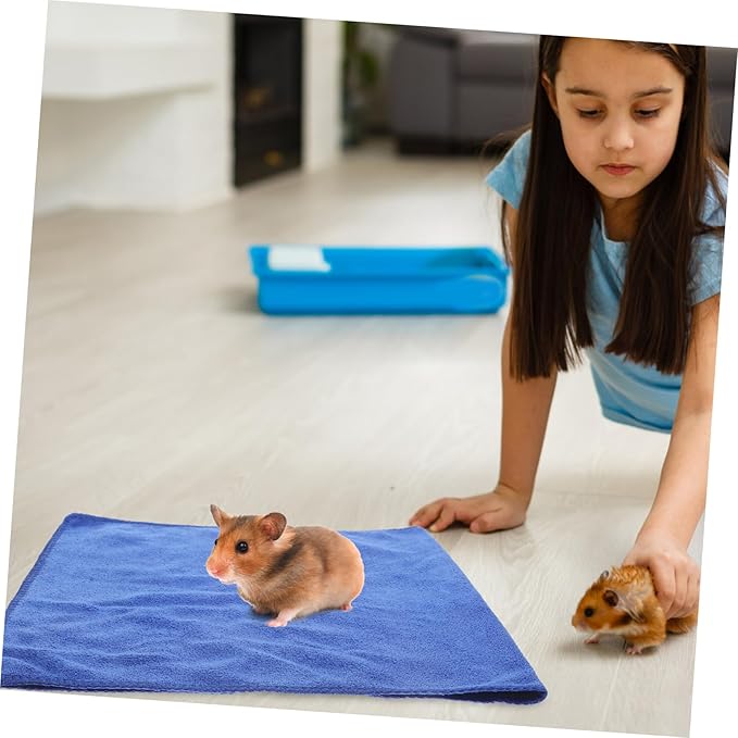 5pcs Guinea Pig Bedding Mats Washable Blanket Pet Blankets Small Animal Bedding Cage Liner Absorbent Cozy