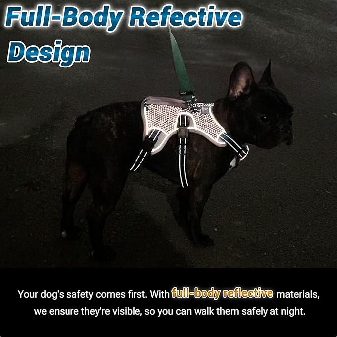 BELPRO Multi-Use Support Dog Harness, Escape Proof No Pull Reflective Adjustable Vest with Durable Handle, Dog Walking Harness for Big/Active Dogs (Black, L)
