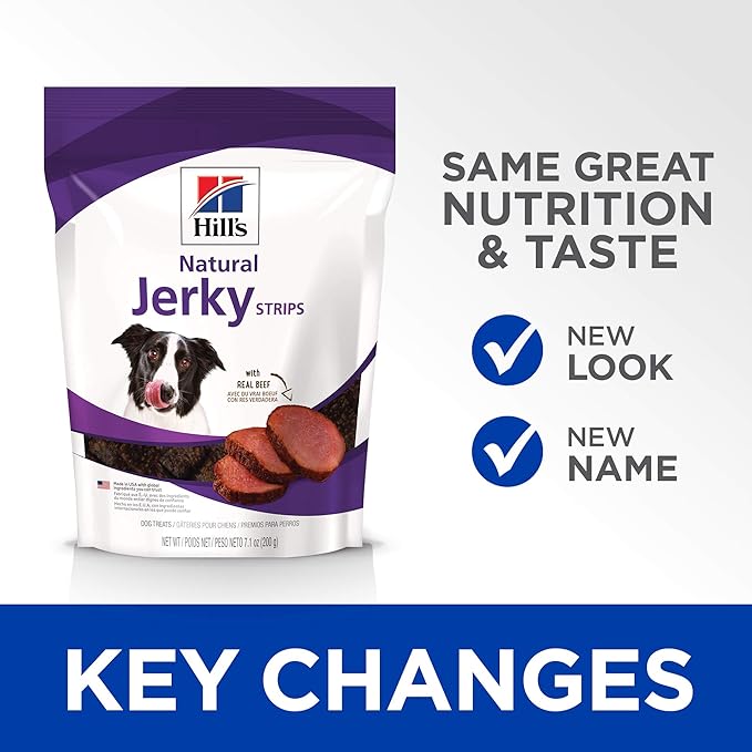 Hill's Natural Jerky Strips Dog Treats, Beef, 7.1 oz. Bag