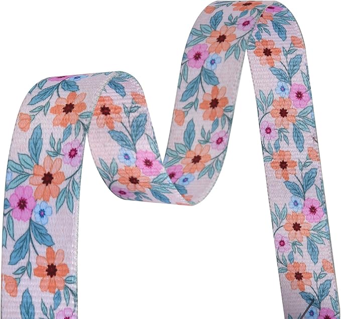 Dog Collar for Large Dogs, Soft Comfy Pet Collar for Small Medium Large Dogs, Leopard Pattern for Boy Girl Puppy Dogs(Flower Vine Pink,L)