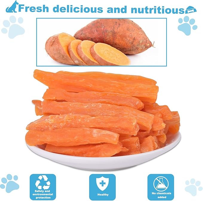 Soft Dog Treats Chicken Sweet Potato Sticks Puppy Easy to Digest Training Snacks Sweet Potato Sticks 1lb/454g