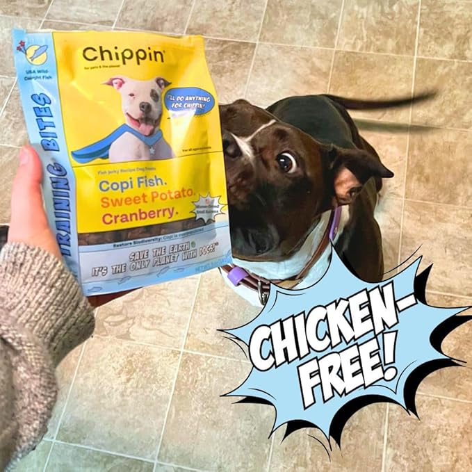 Chippin Soft Dog Training Treats, Mini Bite Size Fish & Sweet Potato Dog Treats, Healthy Low Calorie Training Rewards for Puppy & Dogs, Natural High Protein