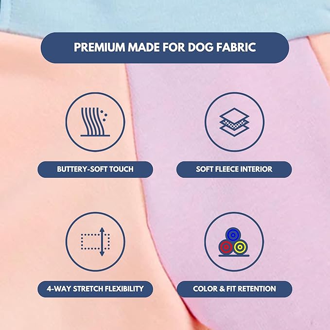 Spark Paws Dog Hoodie – Premium Dog Sweater for Small, Medium, and Large Dogs | Warm Outfits for French Bulldogs, Pitbull, Puppy, Winter Jacket Alternative - Cotton Candy - XL